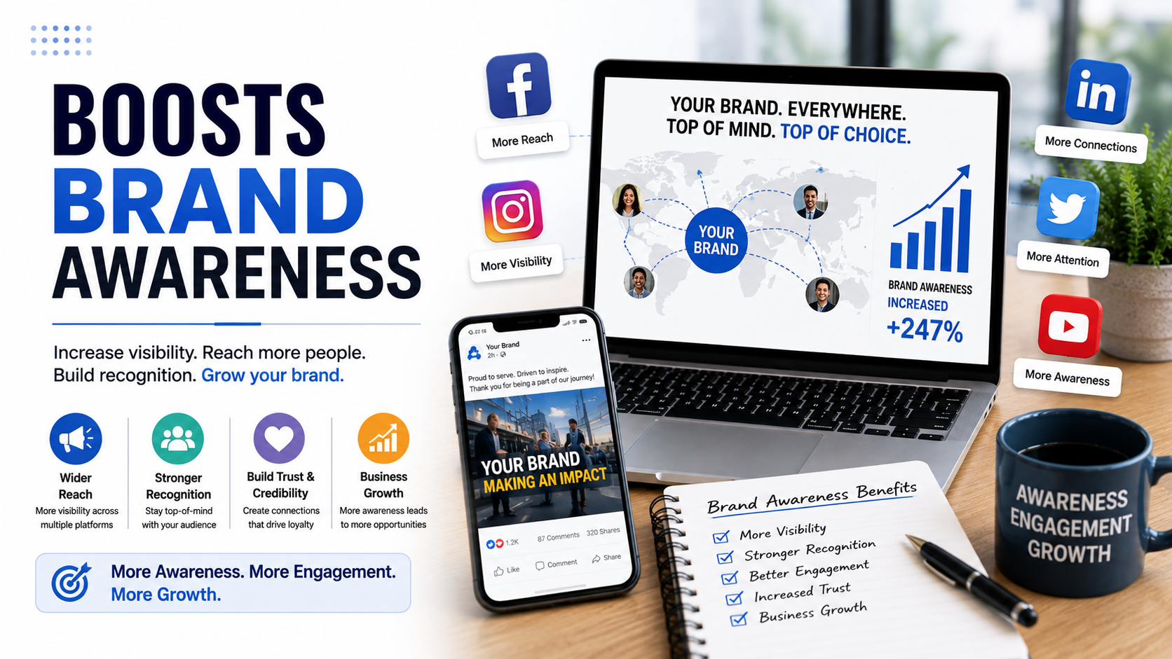 Boosts Brand Awareness