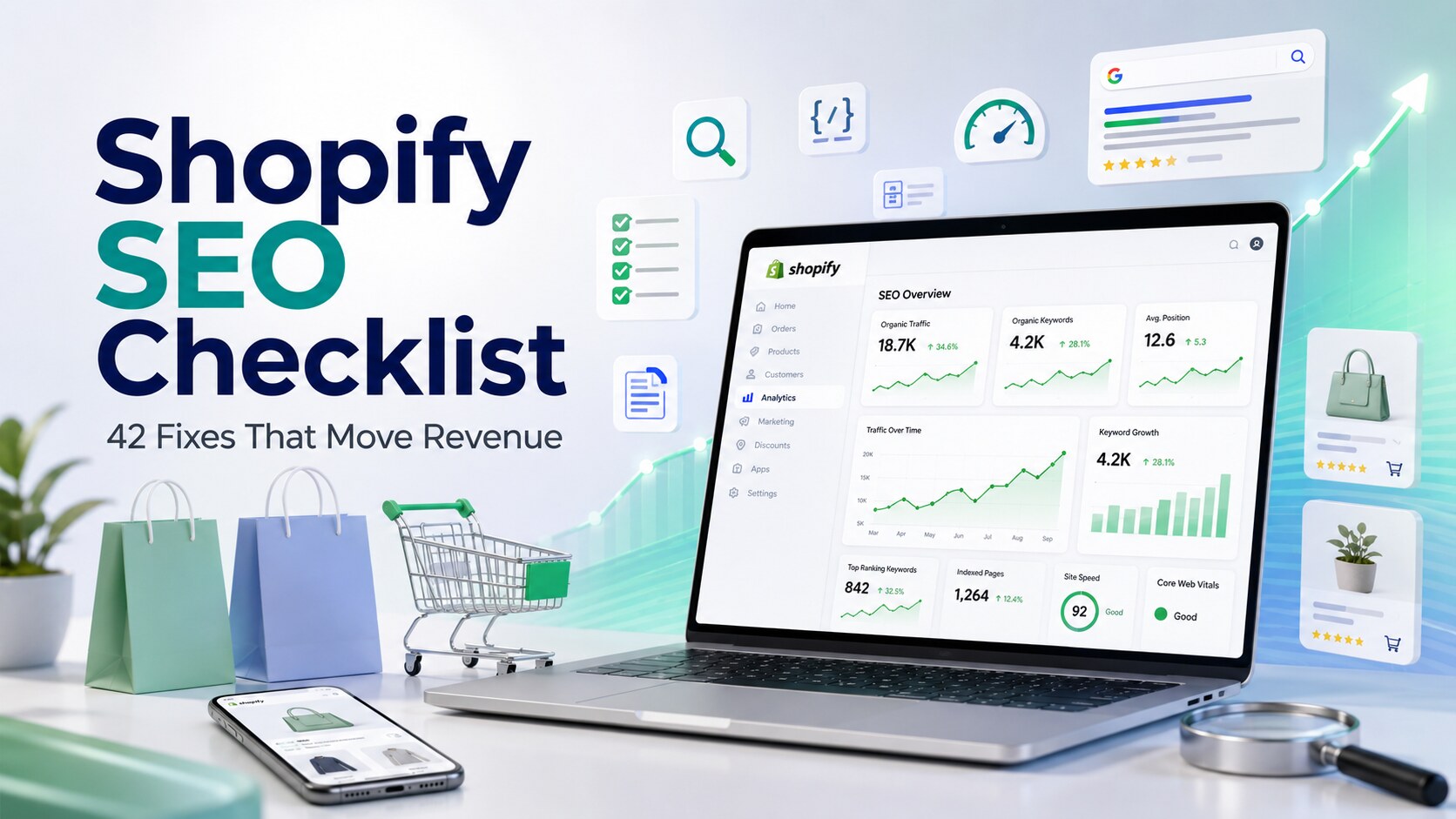 Shopify SEO checklist for improving store rankings and organic traffic.