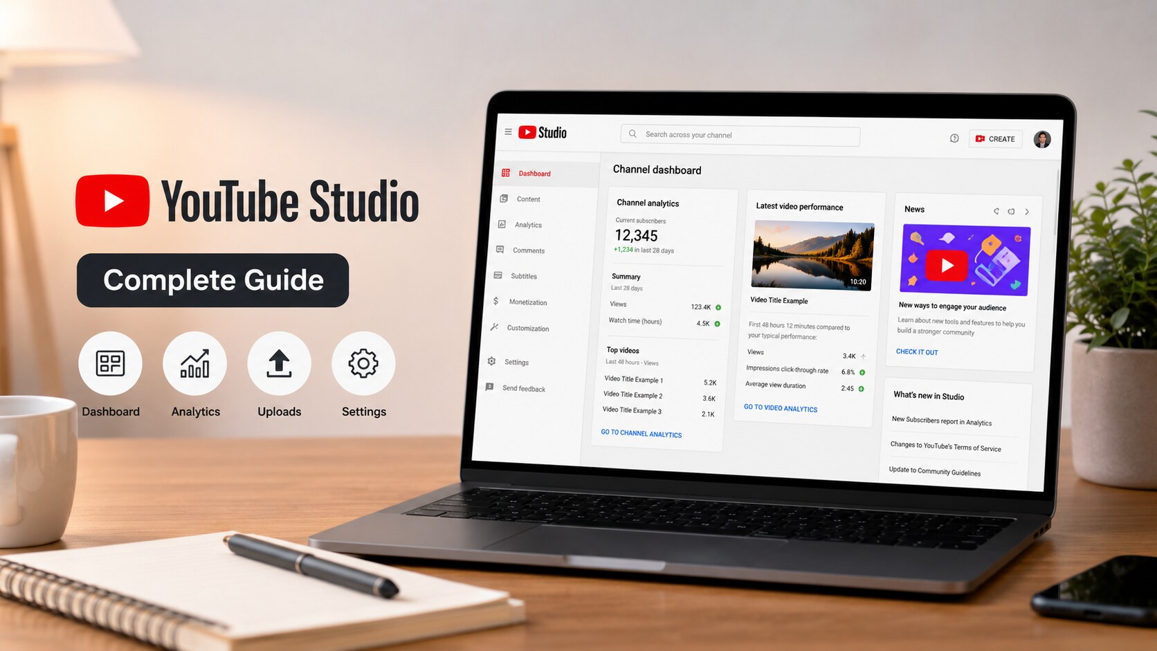 YouTube Studio dashboard guide
